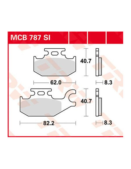 BRAKE PAD TRW MCB787SI