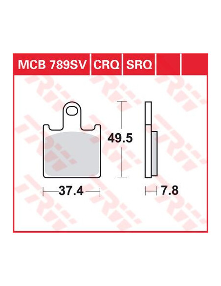 STABDŽIŲ TRINKELĖS TRW MCB789SV