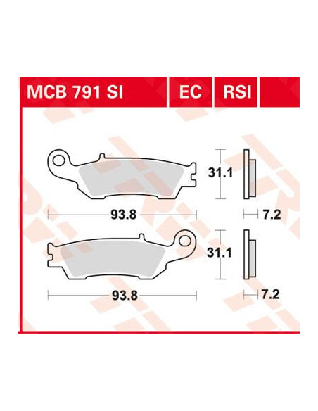 KLOCEK HAMULCOWY TRW MCB791SI