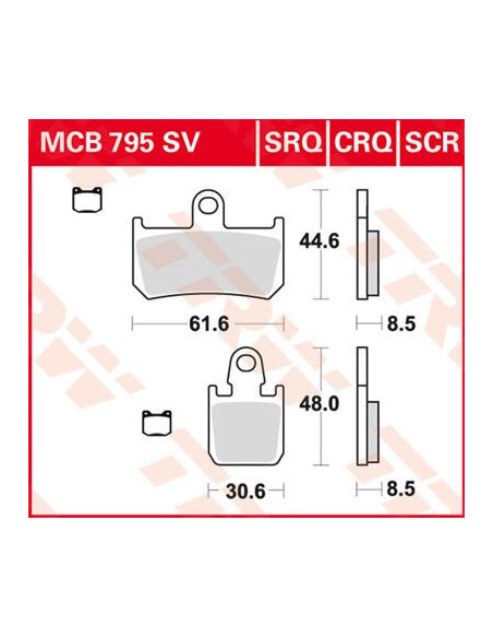 KLOCEK HAMULCOWY TRW MCB795CRQ