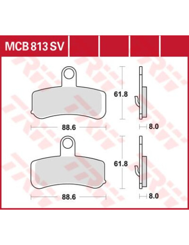 STABDŽIŲ TRINKELĖS TRW MCB813SV
