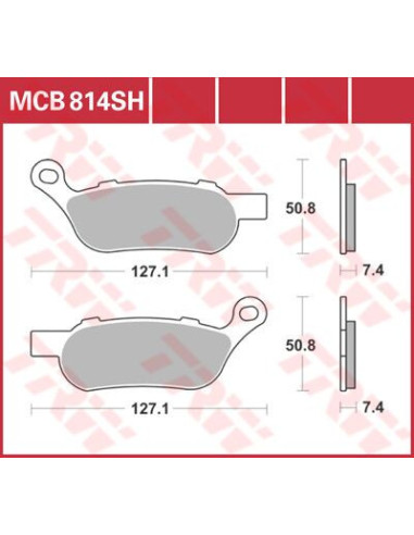 STABDŽIŲ TRINKELĖS TRW MCB814SH
