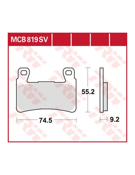 KLOCEK HAMULCOWY MCB819SV