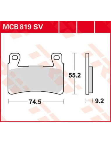 BRAKE PAD MCB819SV
