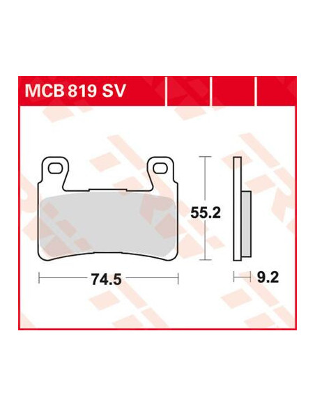 BRAKE PAD MCB819SV