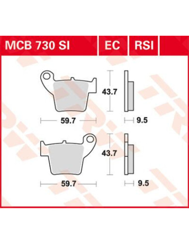 KLOCEK HAMULCOWY TRW MCB730SI