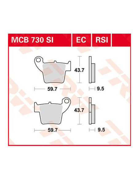 STABDŽIŲ TRINKELĖS TRW MCB730SI