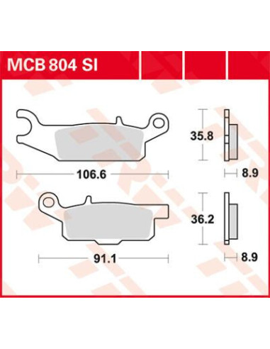 BRAKE PAD TRW MCB804SI