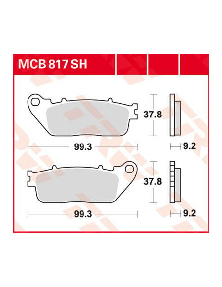 STABDŽIŲ TRINKELĖS TRW MCB817SH