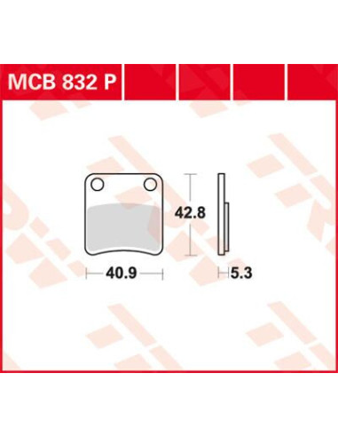 BRAKE PAD TRW MCB832P