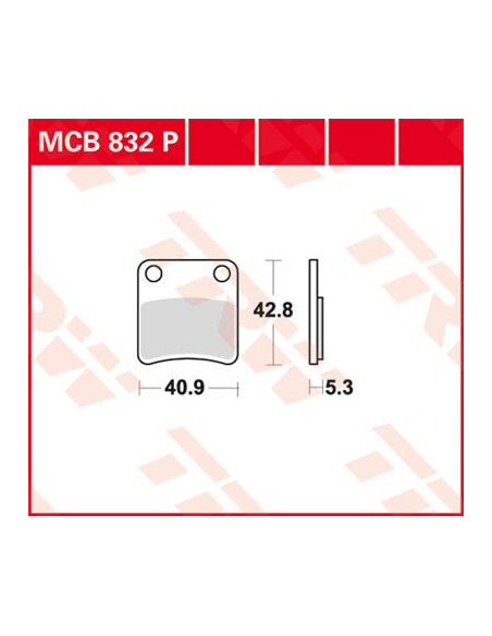 BRAKE PAD TRW MCB832P