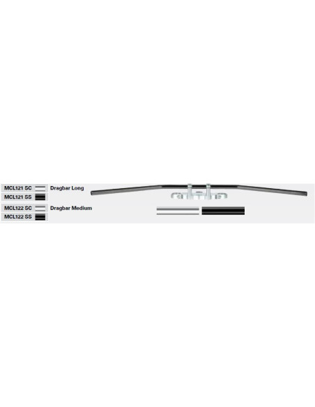 HBAR 22MM DRAGBAR ILGAS STL CHR