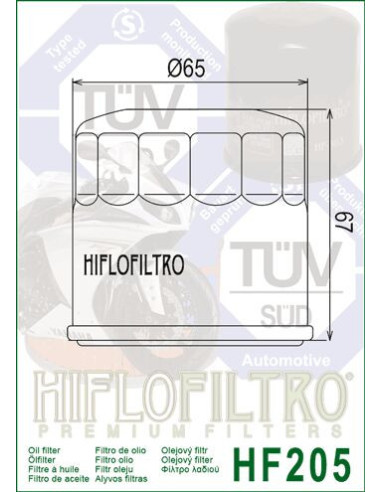 FILTR OLEJOWY HIFLOFILTRO HF205