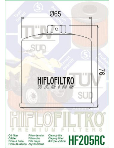 OIL FILTER HIFLOFILTRO HF205 R