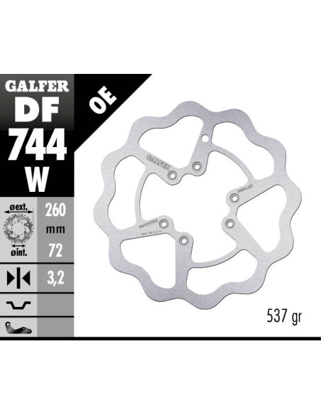 BRAKE DISC FIXED WAVE