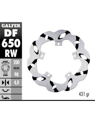BRAKE DISC FIXED WAVE GROOVED