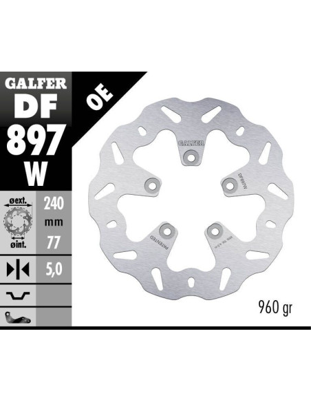 BRAKE DISC FIXED WAVE