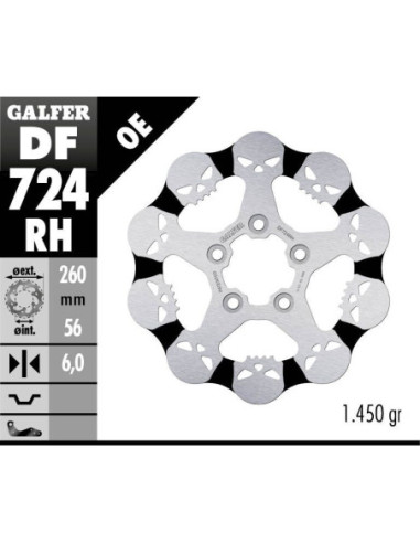 BRAKE DISC FIXED SKULL
