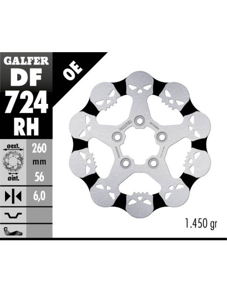 BRAKE DISC FIXED SKULL