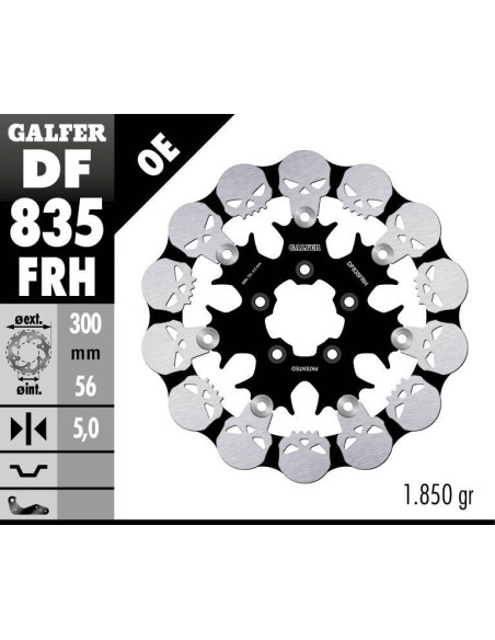 BRAKE DISC FLOAT SKULL