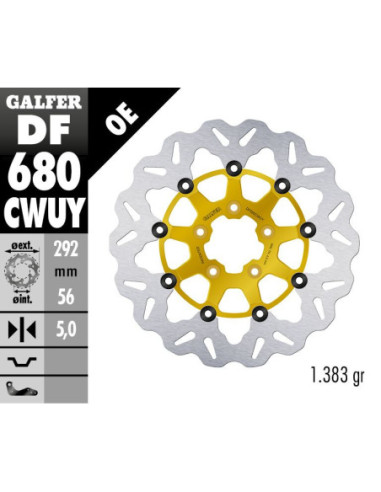 BRAKE DISC FLOAT WAVE GOLD
