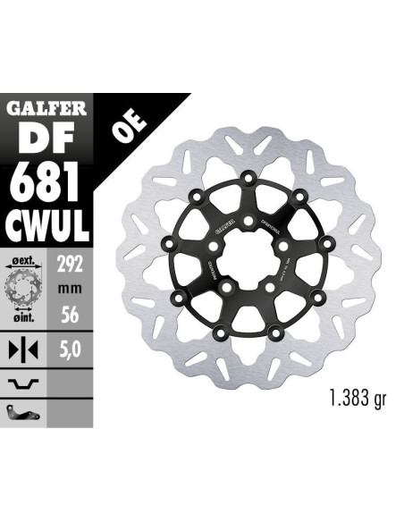 BRAKE DISC FLOAT WAVE BLACK BR