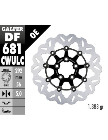 BRAKE DISC FLOAT WAVE BLACK CO