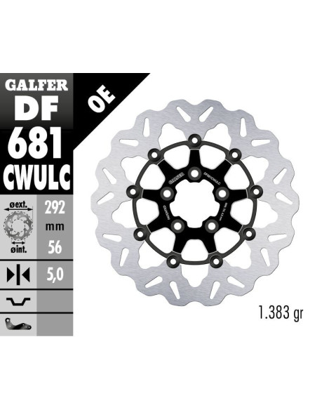 BRAKE DISC FLOAT WAVE BLACK CO