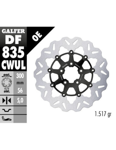 BRAKE DISC FLOAT WAVE BLACK BR