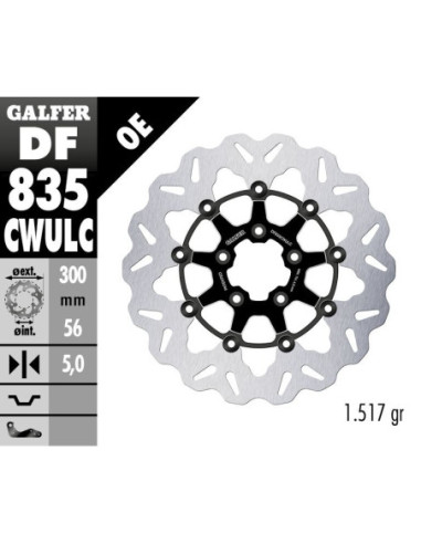BRAKE DISC FLOAT WAVE BLACK CO