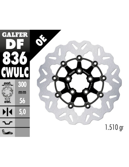 BRAKE DISC FLOAT WAVE BLACK CO