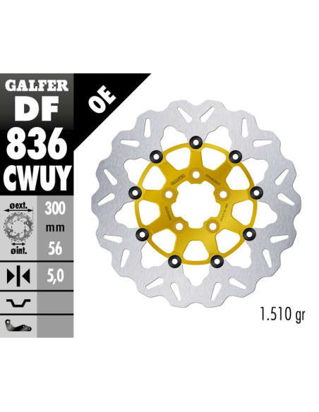 BRAKE DISC FLOAT WAVE GOLD