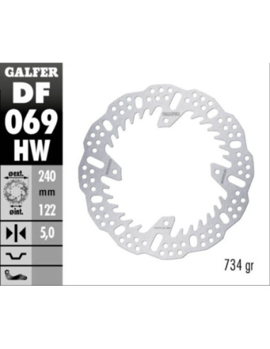 BRAKE DISC FIXED SHARK REAR