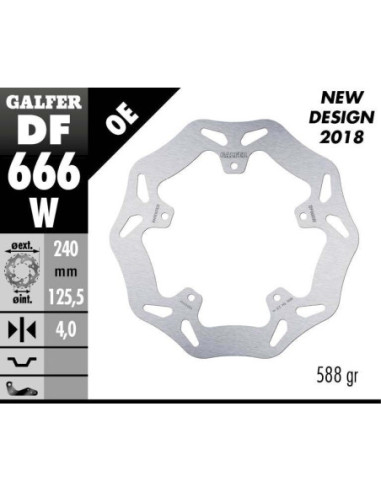 BRAKE DISC WAVE FIXED
