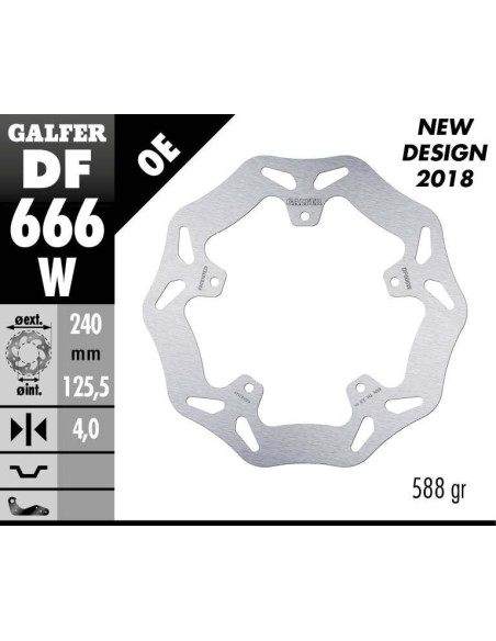 BRAKE DISC WAVE FIXED
