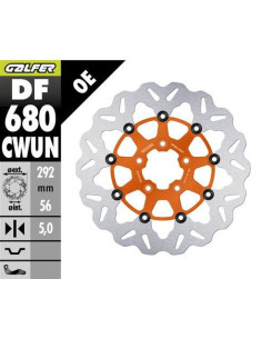 BRAKE DISC FLOAT WAVE ORANGE