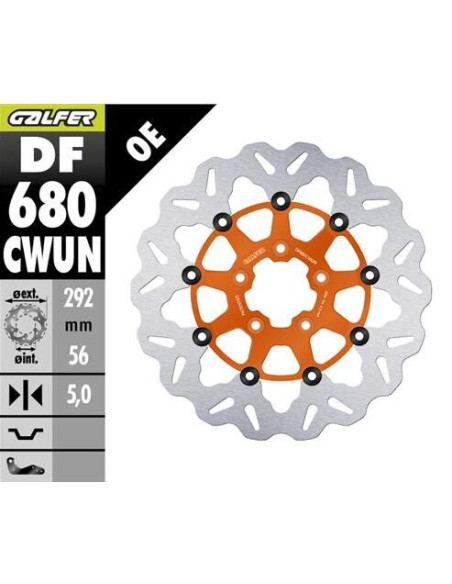 BRAKE DISC FLOAT WAVE ORANGE