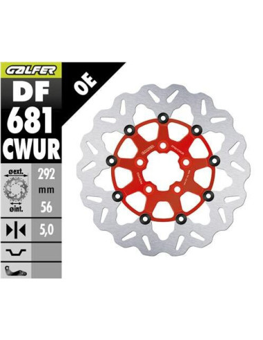 BRAKE DISC FLOAT WAVE RED