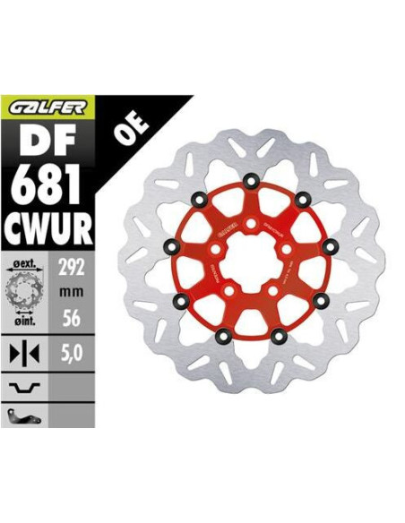 BRAKE DISC FLOAT WAVE RED