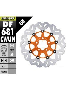 BRAKE DISC FLOAT WAVE ORANGE