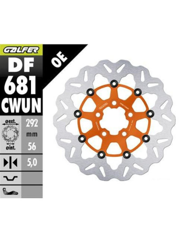 BRAKE DISC FLOAT WAVE ORANGE