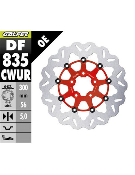 BRAKE DISC FLOAT WAVE RED