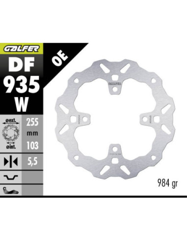 BRAKE DISC FIXED WAVE RR