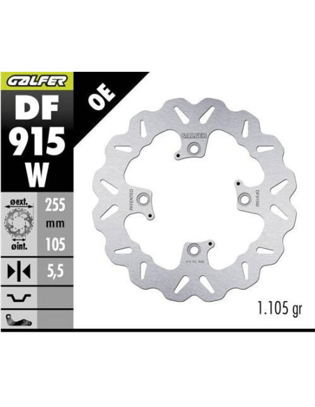 BRAKE DISC FIXED WAVE RR