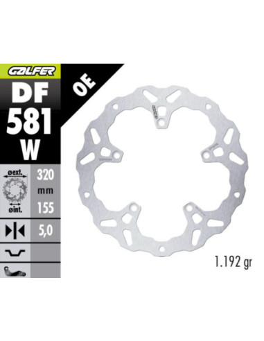 BRAKE DISC WAVE FIXED FR