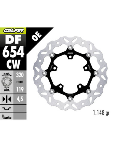 BRAKE DISC FLOAT WAVE FR
