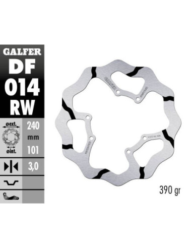 BRAKE DISC FIXED WAVE GROOVED