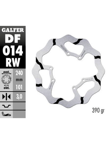 BRAKE DISC FIXED WAVE GROOVED