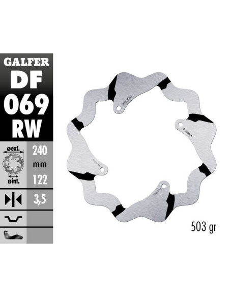 BRAKE DISC FIXED WAVE GROOVED