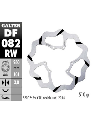 BRAKE DISC FIXED WAVE GROOVED